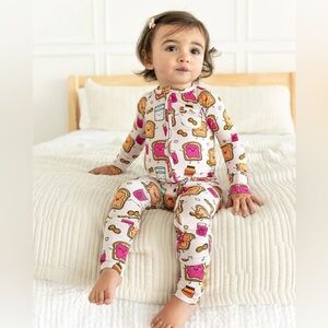 PB+GRAPE| ‘Peanut Butter Jelly’ Bamboo Footie Pajamas